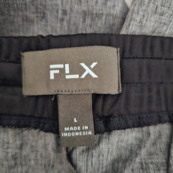 FLX Gray/Black Heather Elastic Waistband 7-Inch Accelerate Shorts Men's Large - Picture 8 of 16